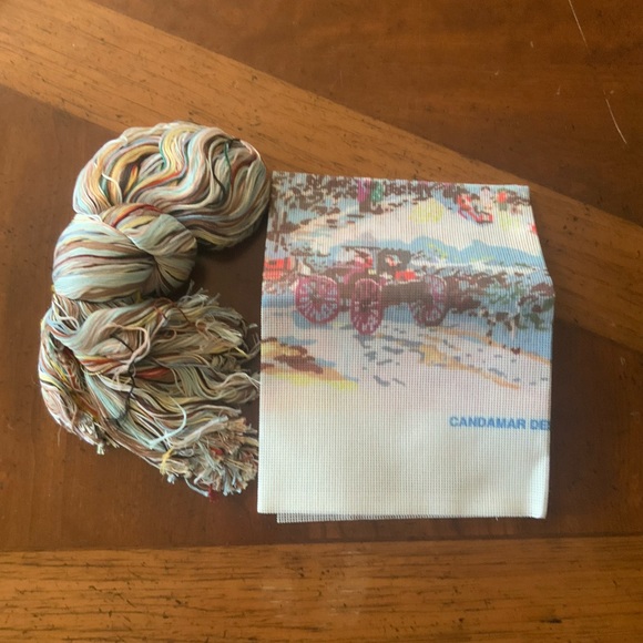 Vintage Candamar Designs Needlepoint Winter Scene Kit - Picture 2 of 7